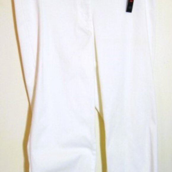 BILL BLASS Jeanwear-Women 12P White Capris No Pockets Zipper Closure-Spandex NEW - Picture 4 of 9